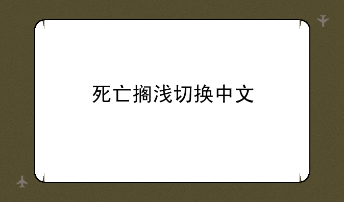 死亡搁浅切换中文